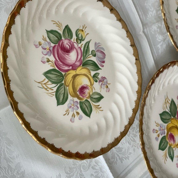 Royal China Quban Dinner Plates, 24K Gold Plates, Easter Lunch Tableware, Gift - Picture 4 of 13